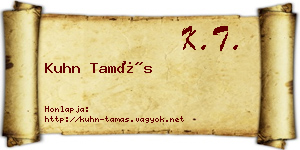 Kuhn Tamás névjegykártya