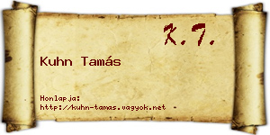 Kuhn Tamás névjegykártya