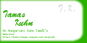 tamas kuhn business card